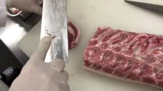 長岡シェフ肉切り方②