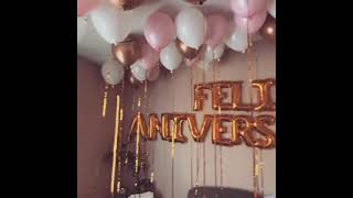 Decoración con Globos “Feliz Aniversario”