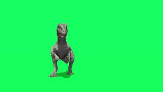 Dinosaur Indominus Rex Chase Green Screen
