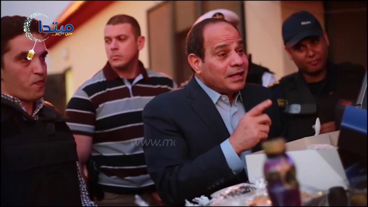 زيارة السيسى لكمين شرطة فى القاهرة