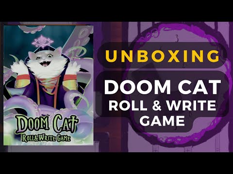 Doom Cat Roll and Write Board Game Unboxing | DaniCha