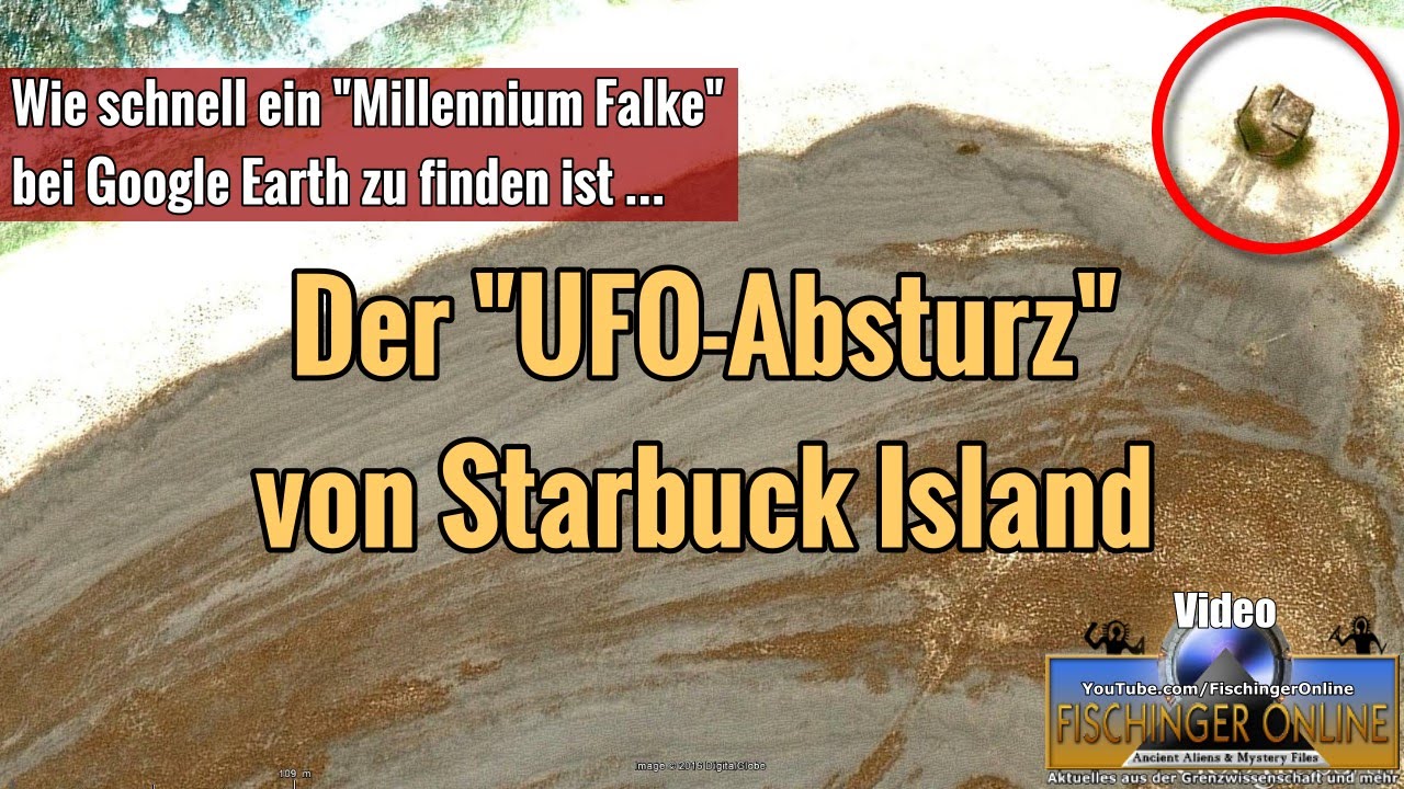 Das millennium falke ufo von starbuck island ufo absturz auf einem