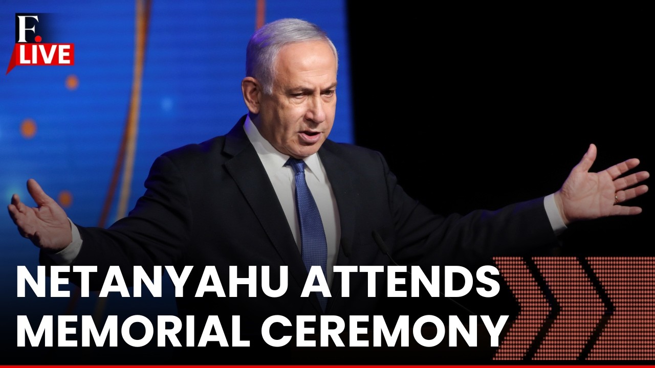 Netanyahu LIVE: Israeli Prime Minister Benjamin Netanyahu's Attends State Memorial Ceremony thumbnail