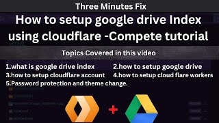 Create Gdrive index using cloudfare workers | Tutorial | google drive | 2023 #googledrive