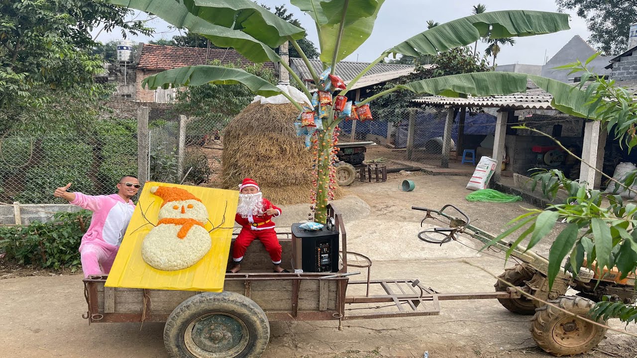 Làm Người Tuyết Khổng Lồ Bằng Xôi Mừng Giáng Sinh 2020 - Lần Đầu Ông Già Noel Đi Phát Quà Bị Vỡ Trận