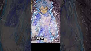 I tried drawing on black Paper for 7 hrs 😭Vegeta SSJ Blue #shorts #viral #vegeta #dbs #animeeart