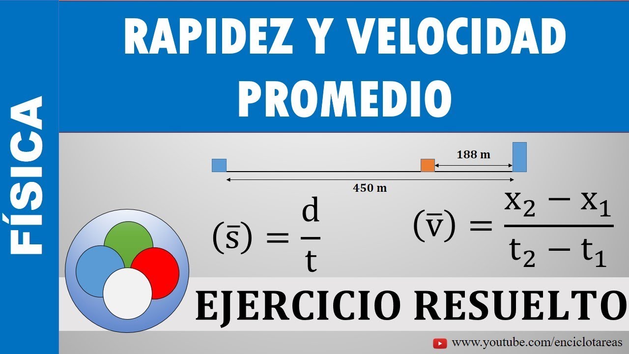 EJERCICIO RESUELTO DE RAPIDEZ Y VELOCIDAD PROMEDIO - YouTube