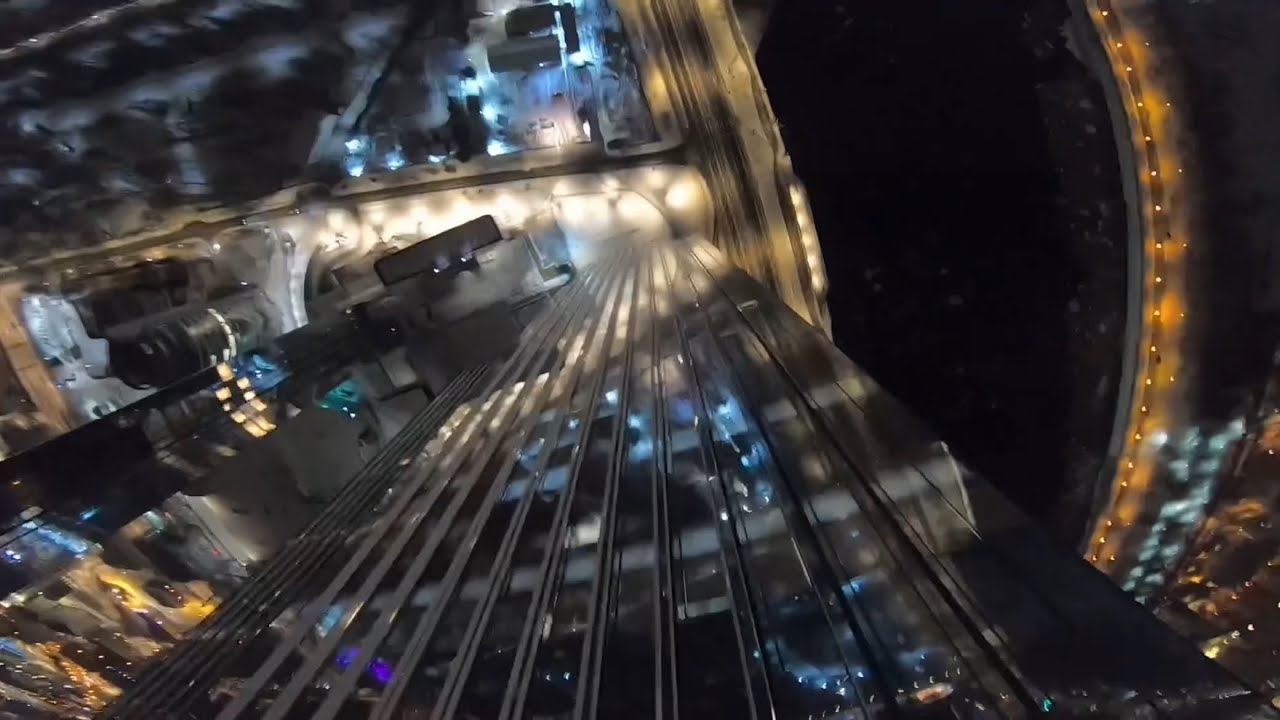 BASE jump from the Moscow-City skyscraper «Capital Towers» 295m