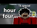 five hours STRAIGHT challenge in roblox the strongest battlegrounds |1k special!