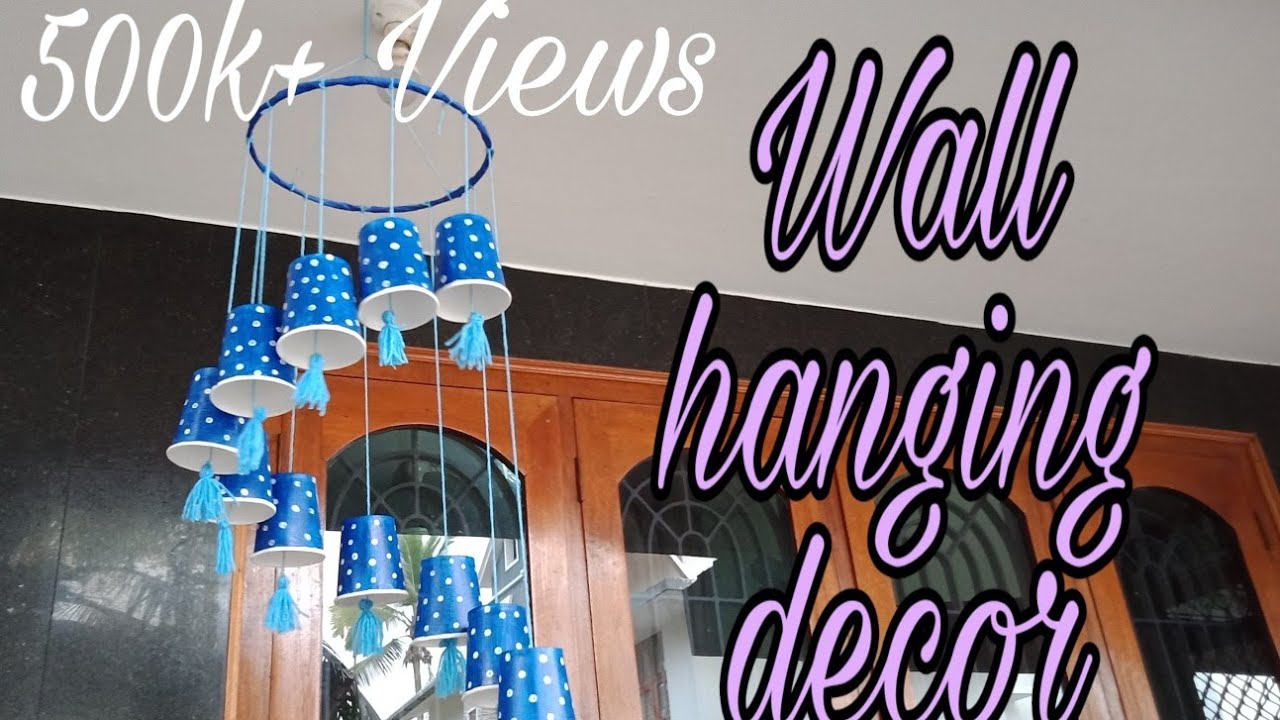 Diy paper cup wall hanging making for home decoration 