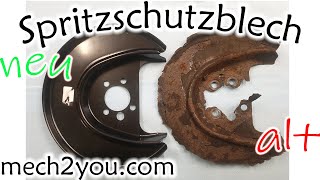 🛠️ 4K Spritzschutzblech an der Hinterachse Fabia erneuern (Bremsscheiben, Radlager, Bremssattel)