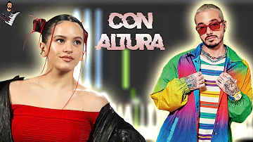 ROSALÍA, J Balvin - Con Altura | Instrumental Piano Tutorial / Partitura / Karaoke / MIDI