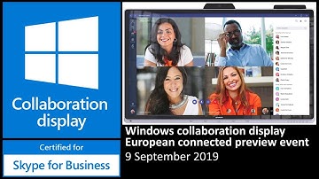 Windows collaboration display from Sharp European Launch Connected Event 9 September 2019
