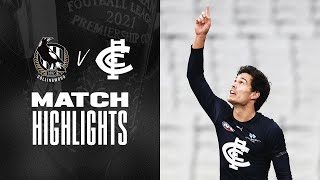 Blues honour Sergio | Collingwood v Carlton Highlights | Round 18, 2021 | AFL