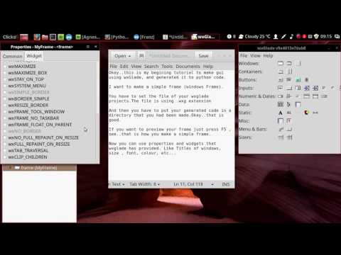 WxGlade Tutorial #1