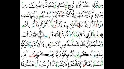 014 سورة ابراهيم من الاية 9 إلى 10