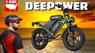 Deepower Qs7 90Nm 60Ah Dual Battery Fat Tire Mountain E-Bike - 1500W Peak Motor, 32 Mph