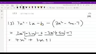 Tech Maths Grade 10 Paper 1 Revision Practice (Part 1 of 7) Profile