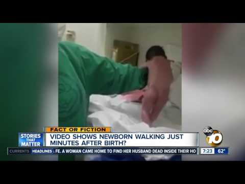 baby walking after birth video