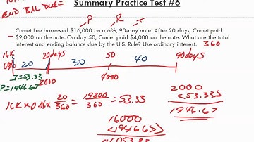 Math for Business and Applications   Ch 10 Summary Practice Test 6