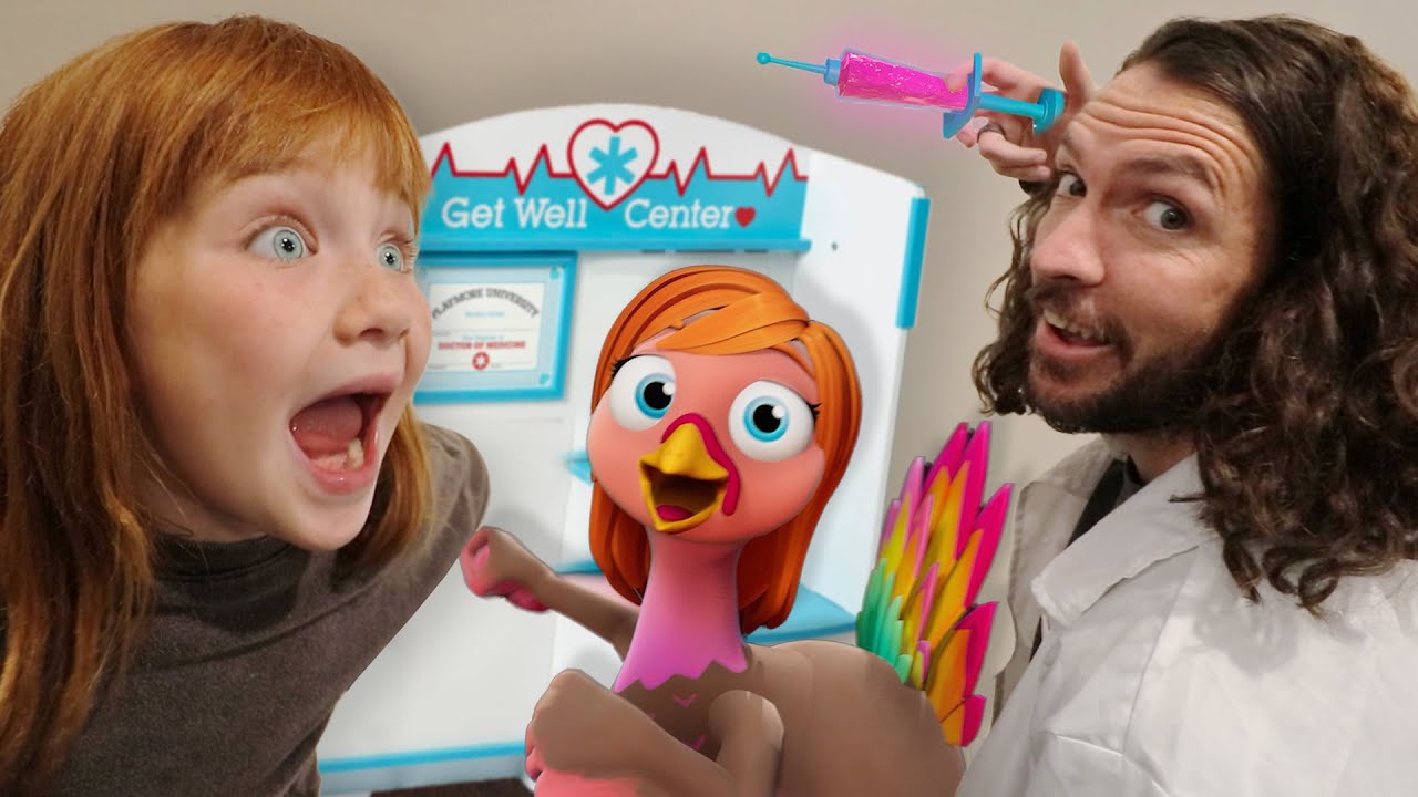 TURKEY DANCE family song Adley  Niko visit Doctor Dad for STiCKER POX and TURKEY FEET Music Video