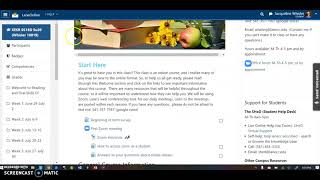 A tour of our moodle class