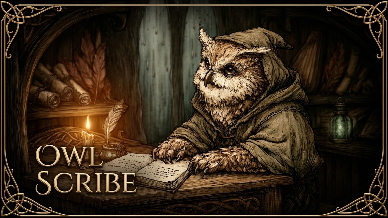 Cozy Celtic Fantasy Music for Reading & Writing 🕯️ The Owl Scribe’s Lantern Library