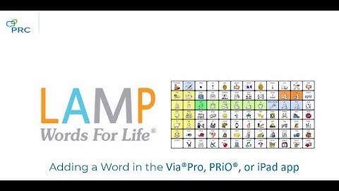 Adding a Word to LAMP WFL in Via Pro, PRiO, or the iPad app