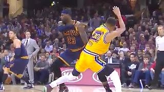 LeBron James Shoves Stephen Curry to Floor, Gets Embarassed