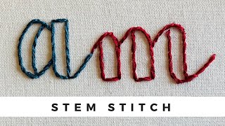 Stem Stitch Lettering Tutorial | Afeei | Tutorial for beginners | Embroidery | Videos