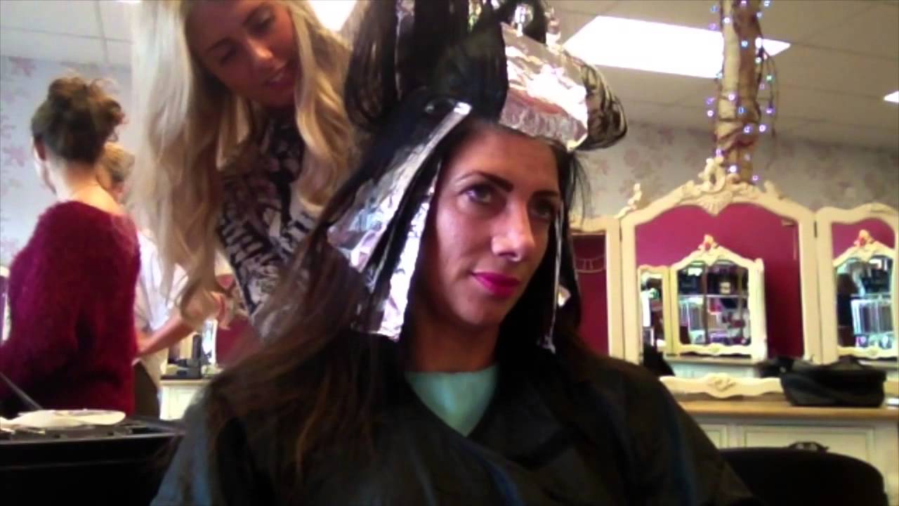 New Hair Black With Brown Highlights 2014 Youtube