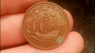 1952 HALF PENNY Coin VALUE + REVIEW King George VI Half Penny WORTH?