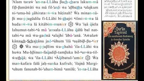 ختمة من مصحف التجويد باللغة الألمانية الصفحة رقم 413