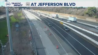 Interstate 80 construction along the Yolo Causeway is moving along