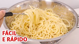 COMO COZINHAR MACARRÃO SOLTINHO, FÁCIL E RÁPIDO | Receita