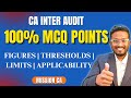 All MCQs Coverage | Figures | Thresholds | Limits | Penalties | Applicability - CA Inter Audit