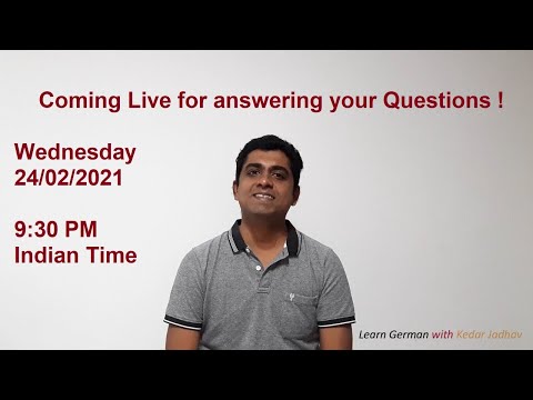 Coming live on 24/02/2021 at 9:30 PM Indian Time to answer your Questions !