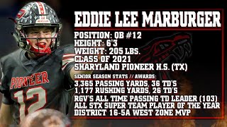 Eddie Lee Marburger [QB] Senior Highlights - YouTube