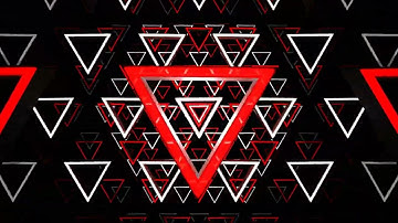 Red and White Neon Triangle Dimension Background VJ Loops In 4K | After Effects #vjloops #vfx #neon