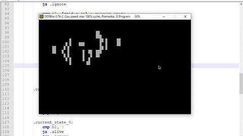 [Assembly 8086] Text Console - Conway