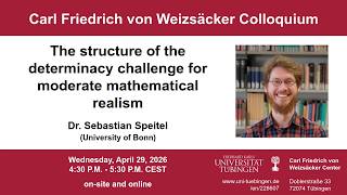 Dr. Sebastian Speitel - The structure of the determinacy challenge for moderate mathematical realism