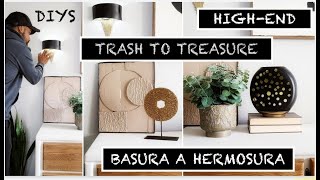 Trash To Treasure - DIY DECOR - UPCYCLE - RECYCLED HOME DECOR 2022 - HIGH END