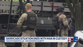 Barricade situation ends with 1 in custody in South Nashville