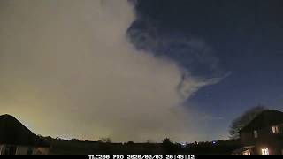 Night timelapse of 3rd/4th February 2020, Irlam: Very windy