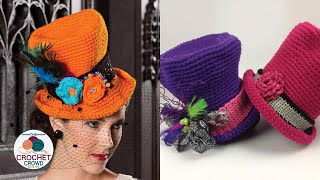 Left Hand: Tea Party Chic: Simple Diy Crochet Top Hat Tutorial