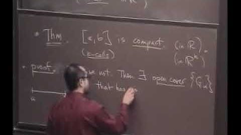 Lecture 13 - Compactness and the Heine Borel Theorem
