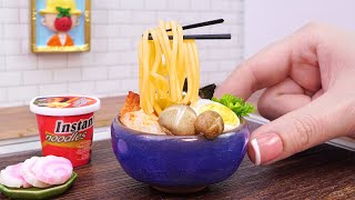 Easy Miniature Ramen Tutorial | Tiny Homemade Ramen \& Mini Food by Miniature Cooking