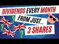 Get paid dividends every month from just 3 uk companies