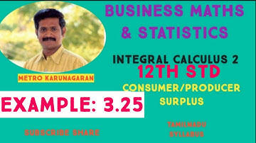 12th Std BM Example 3.25 When the Elasticity function is x/x-2. Find function when x= 6 and y= 16