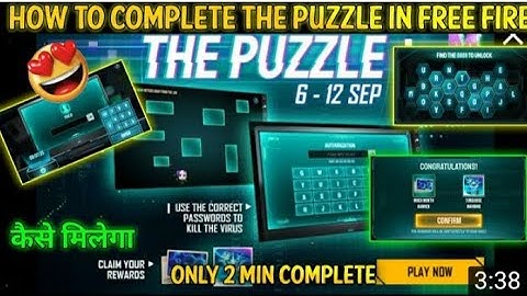 The puzzle event freefire | today puzzle in moco event| freefire new event
